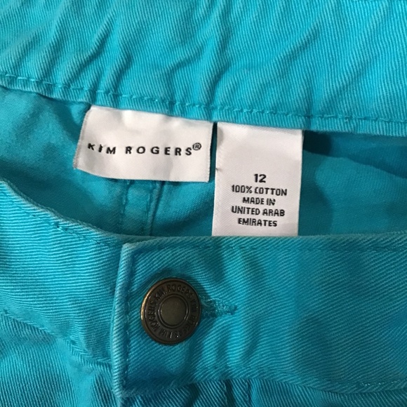 💚3/$25 Kim Rogers size 12 blue capris - Picture 12 of 13